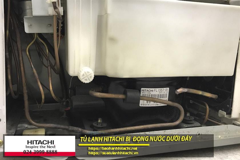 Tủ lạnh Hitachi bị đọng nước dưới đáy