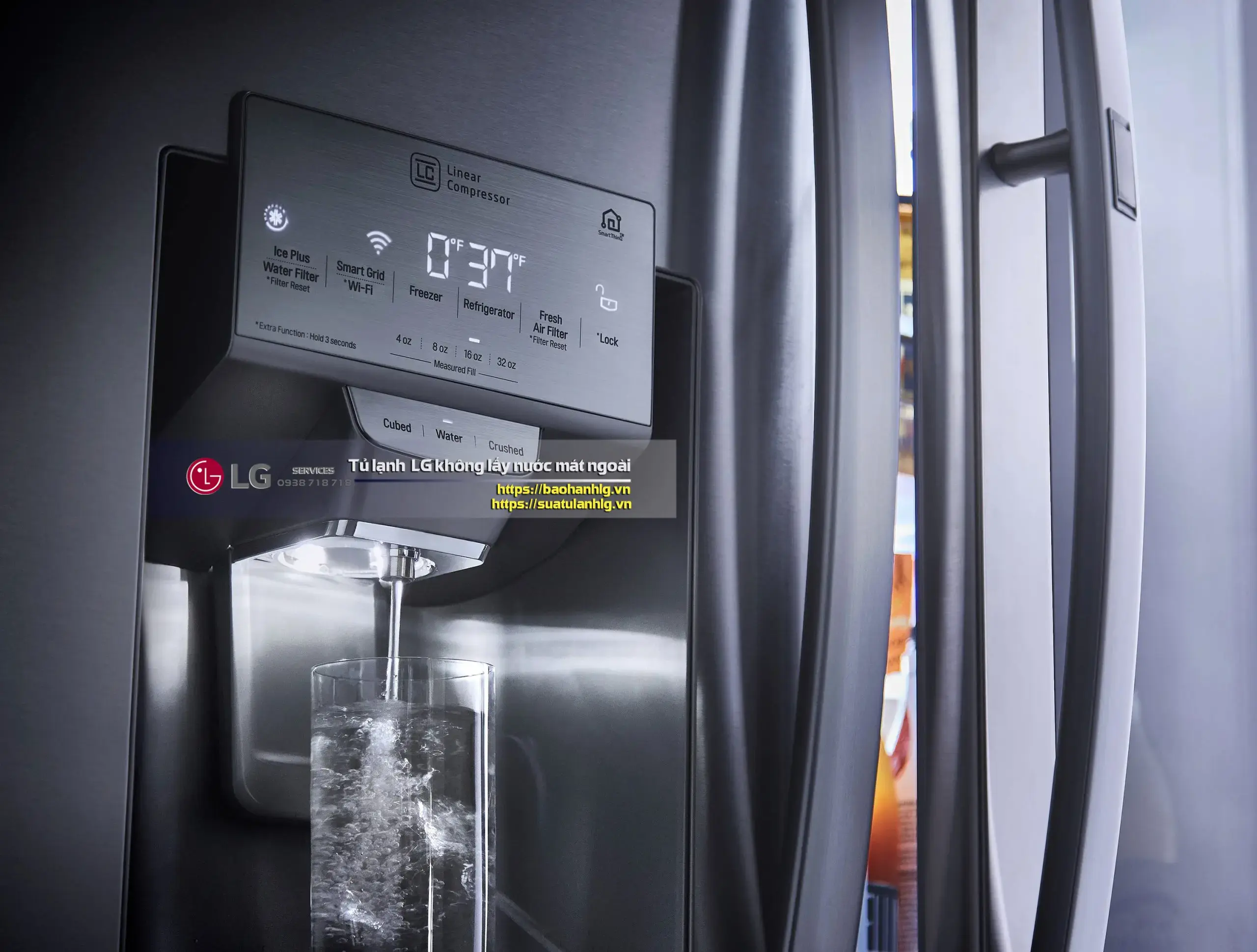 Nguồn nước lạnh LG không lấy nước từ bên ngoài, giúp an toàn vệ sinh thực phẩm, phù hợp với mọi gia đình.