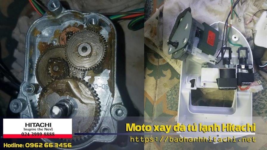 Cấu tạo motor xay đá tủ lạnh Hitachi, dịch vụ bảo hành sửa chữa uy tín, số điện thoại Hitachi, linh kiện máy xay đá tủ lạnh Hitachi chính hãng, hỗ trợ kỹ thuật nhanh chóng.