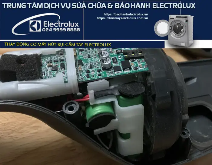 Thay động cơ máy hút bụi cầm tay Electrolux