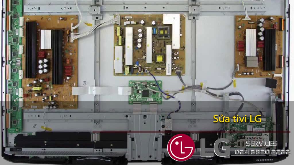 LG television internal circuit board for repair and maintenance.