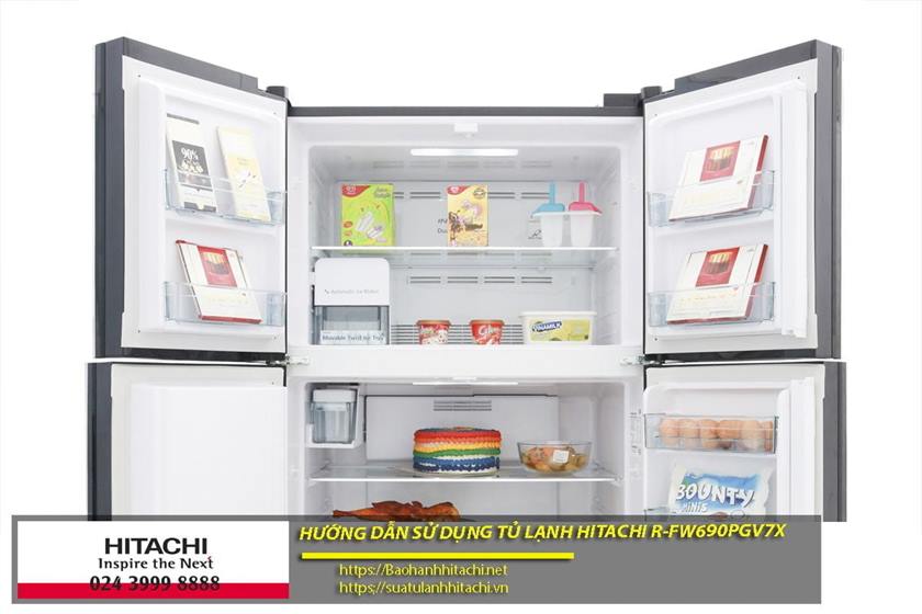 Hướng dẫn sử dụng tủ lạnh Hitachi R-FW690PGV7X