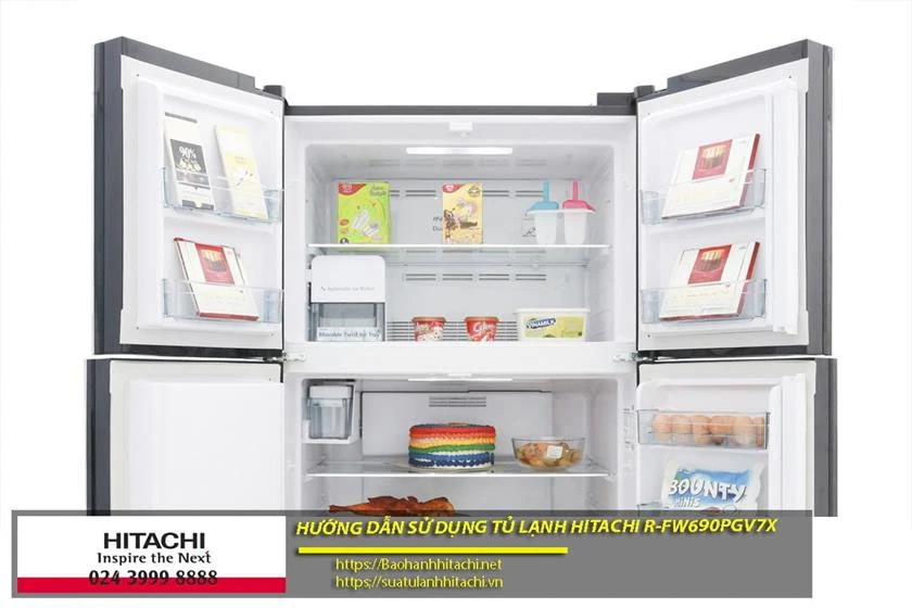 Hướng dẫn sử dụng tủ lạnh Hitachi R-FW690PGV7X