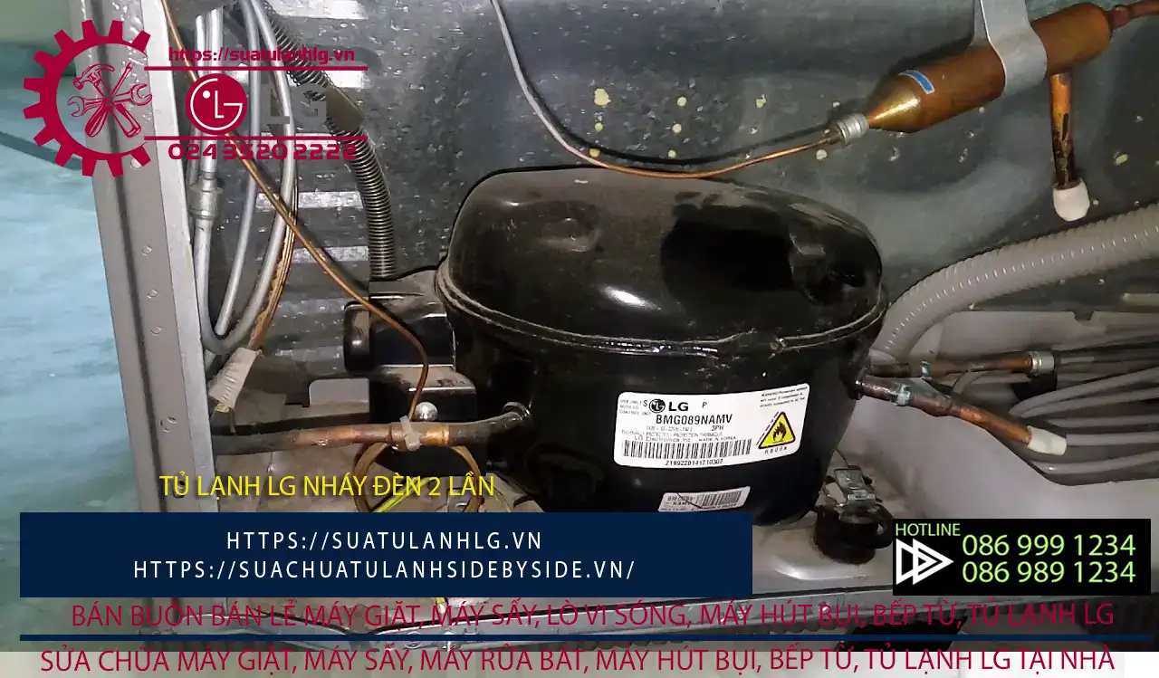 Máy nén lạnh LG hoạt động ổn định, sửa chữa máy lạnh, máy sấy, máy hút bụi, bếp từ, tủ lạnh tại Nguyên Dương. Liên hệ hotline để được tư vấn và hỗ trợ kỹ thuật nhanh chóng.