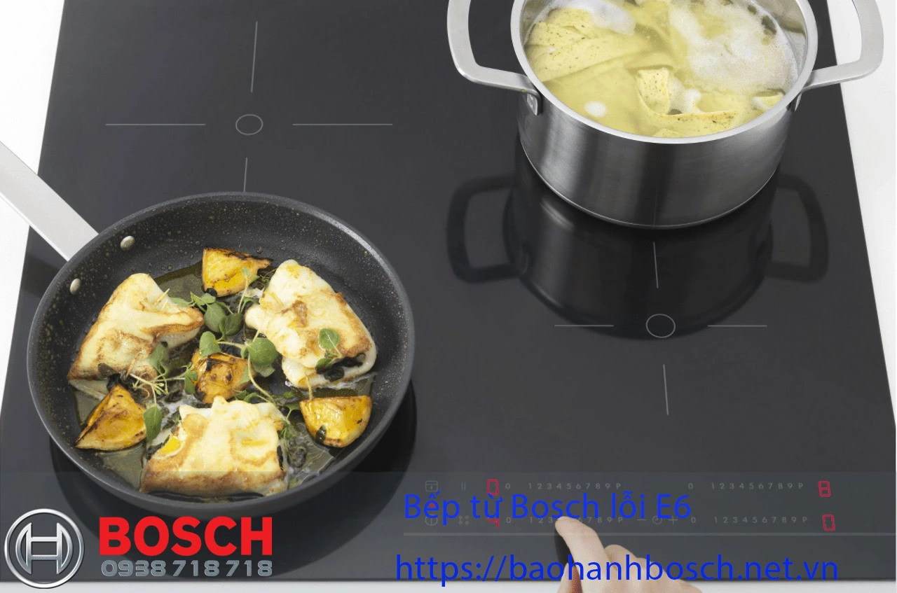 Bếp từ Bosch Inox E6 hoạt động an toàn, tiết kiệm năng lượng, phù hợp lắp đặt trong gia đình và nhà bếp công nghiệp, dễ dàng vệ sinh và sử dụng cho các món nướng, hầm, xào.