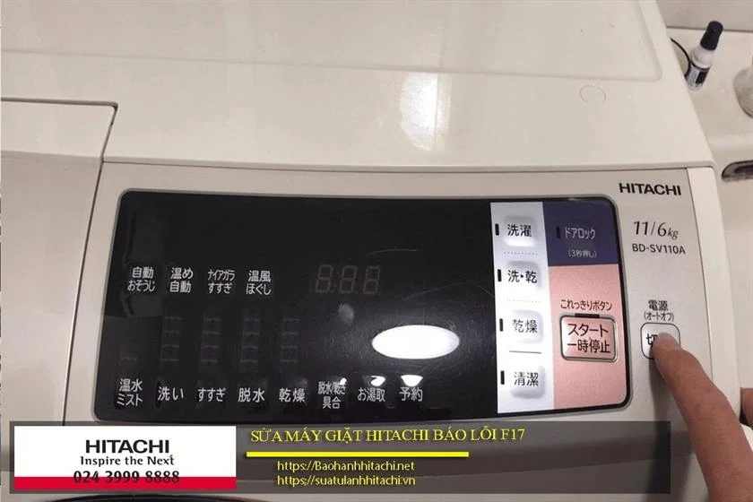 Máy giặt Hitachi lỗi F17
