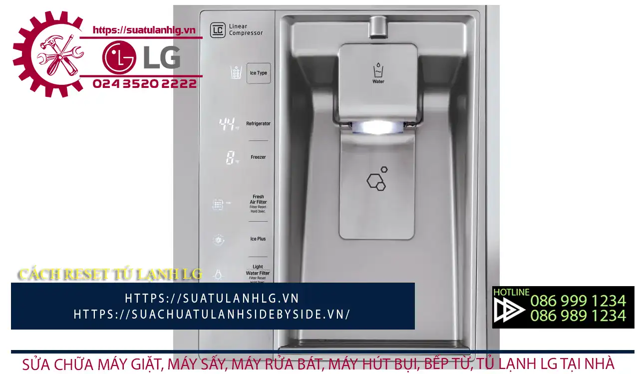 Efficient LG refrigerator water dispenser with soft touch controls and LED display for easy operation.