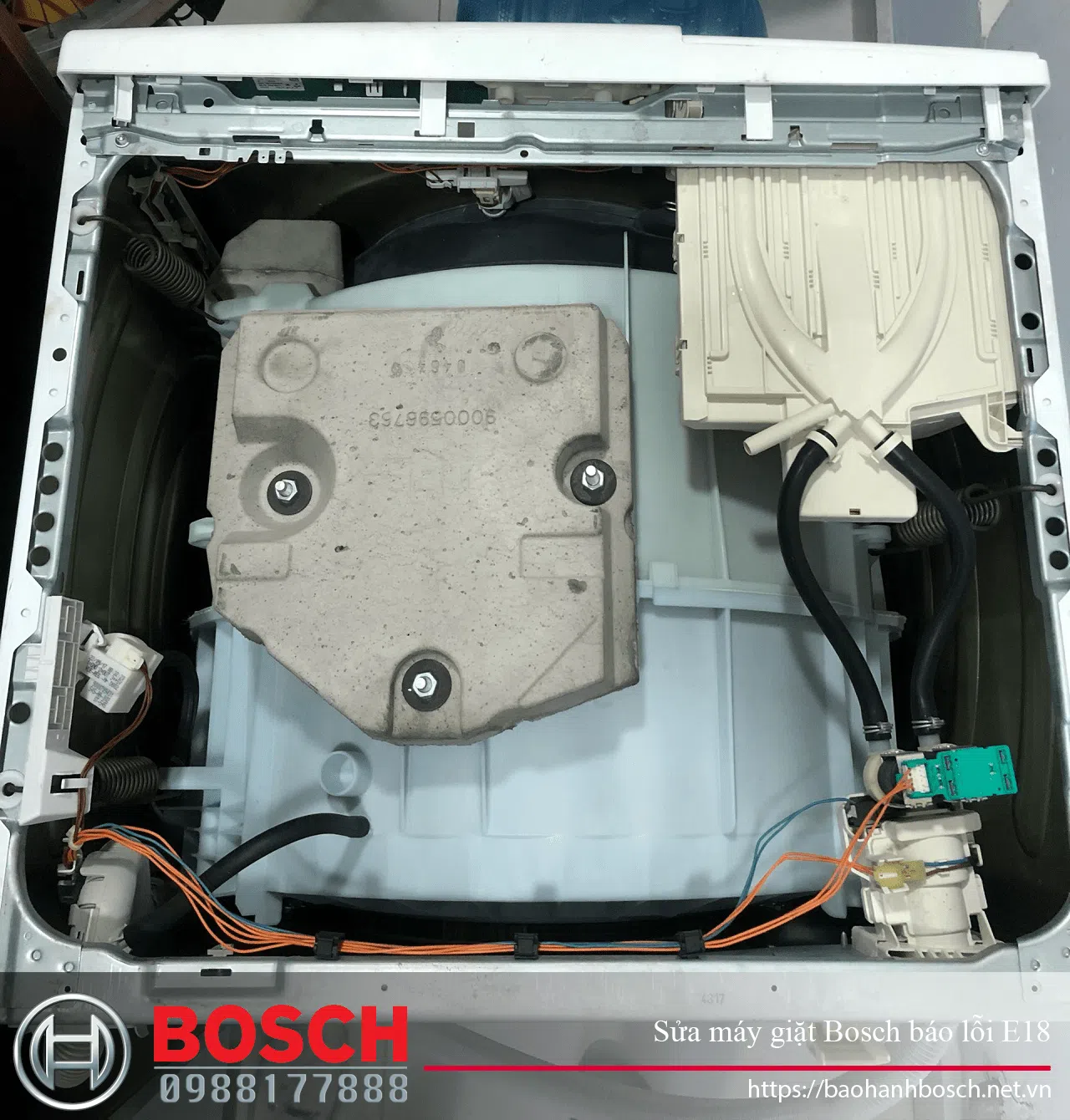 Máy giặt Bosch báo lỗi E18