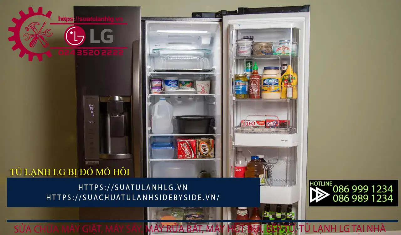 tủ lạnh LG bị đổ mồ hôi