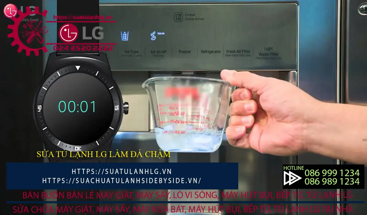 Leaking fridge compressor repair, LG refrigerator slow ice making, LG fridge maintenance service, LG cooling system repair, authorized LG fridge troubleshooting.