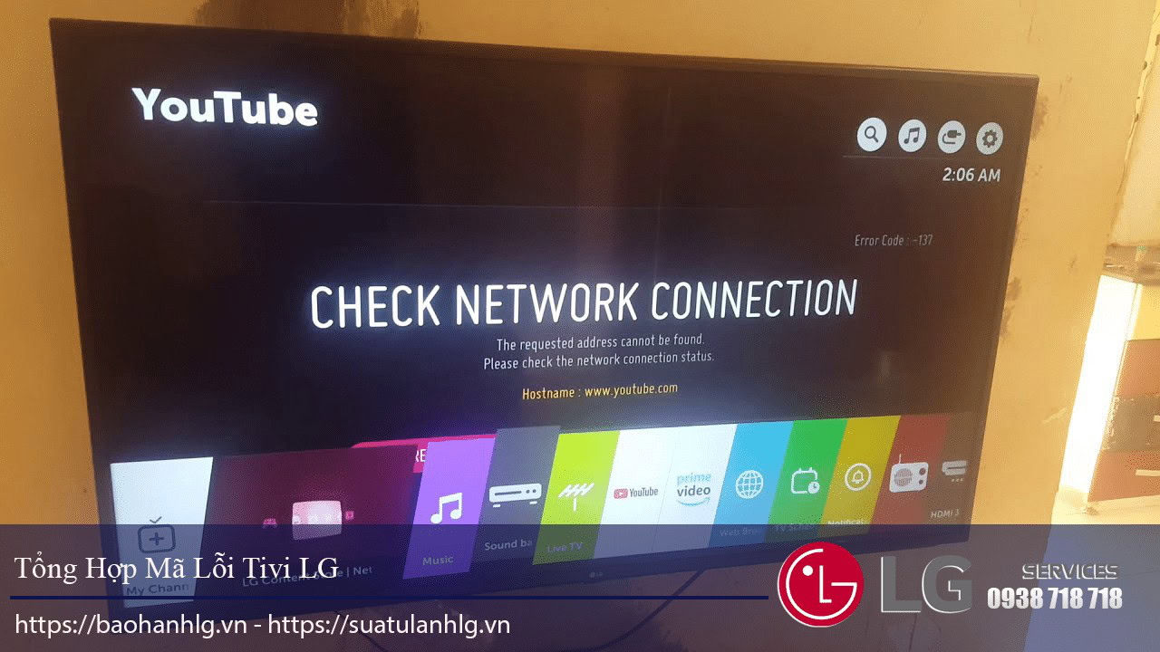 Mã Lỗi Tivi LG