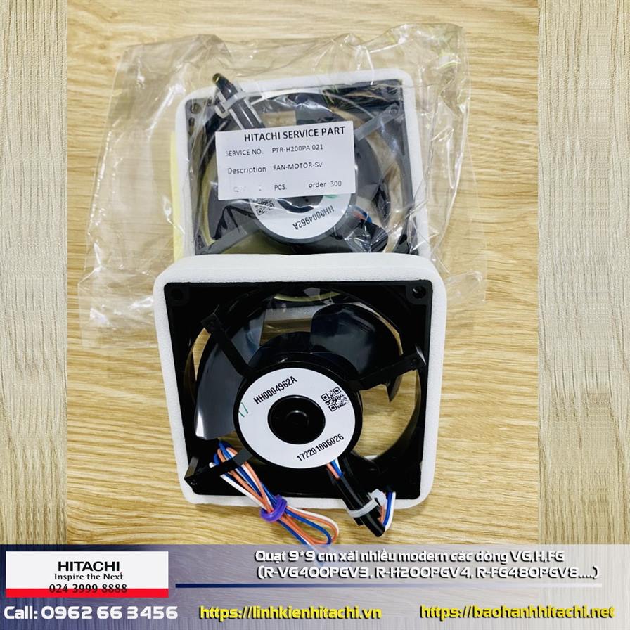 Bảo trì và thay thế quạt motor Hitachi chính hãng, dịch vụ bảo hành Hitachi hotline 0988 177 888 / 024 3999 8888.