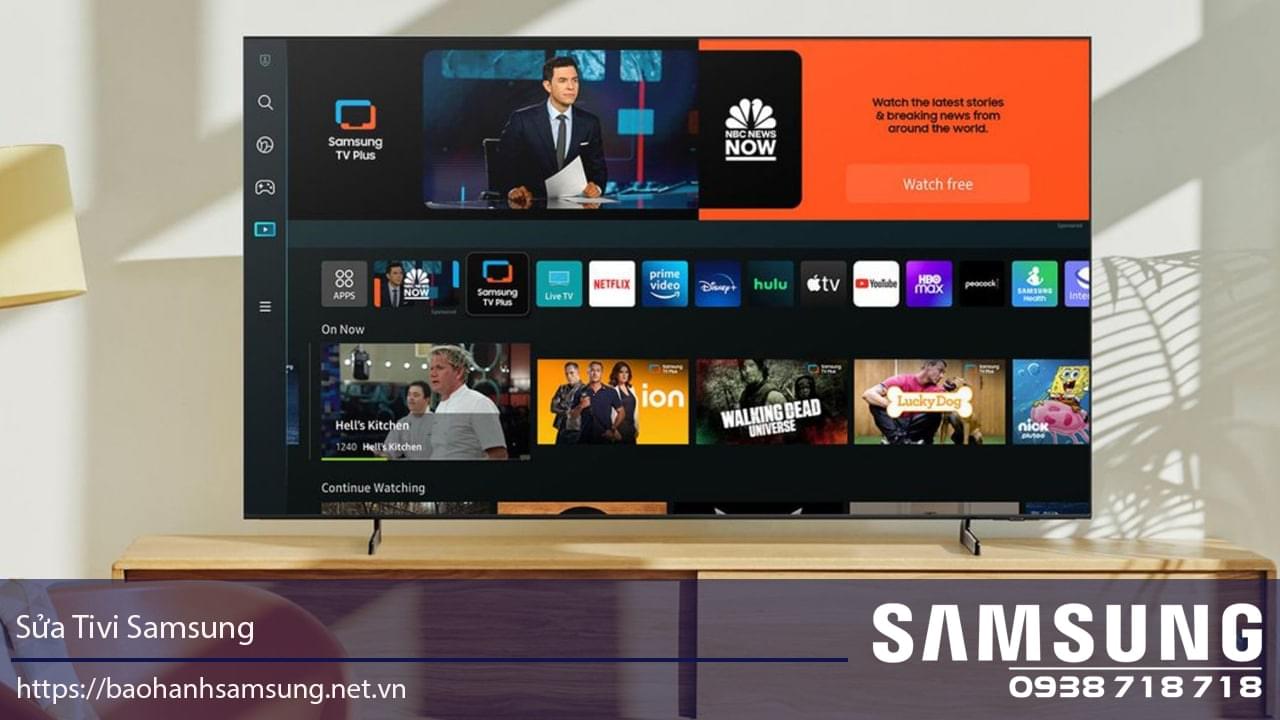 Màn hình tivi Samsung đẹp, sắc nét, hỗ trợ chức năng thông minh, xem phim, giải trí tại nhà.