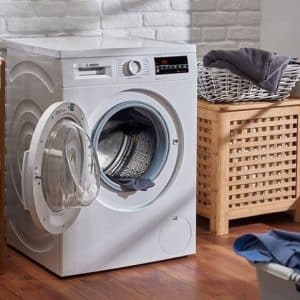 Samsung washing machine with warranty service in Vietnam, showcasing reliable appliance protection.
