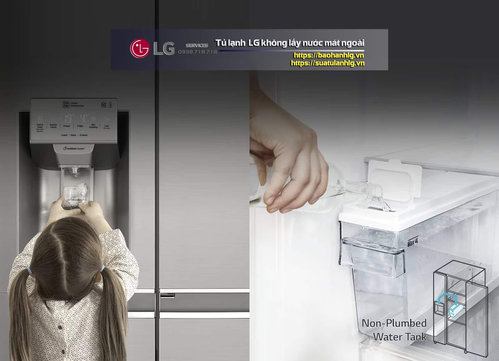 Replacing the water filter in LG refrigerator for optimal water quality and maintenance.