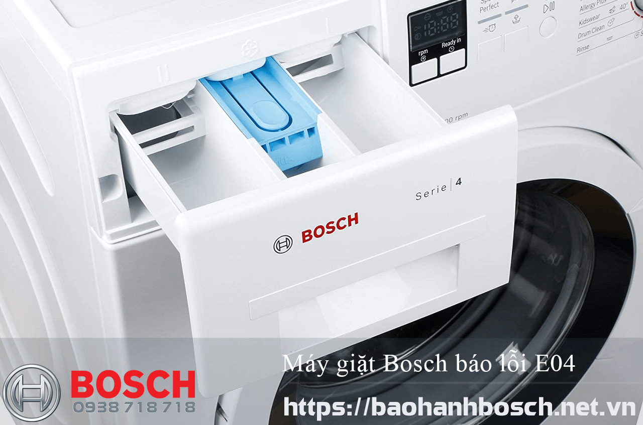 Máy giặt Bosch báo lỗi E04