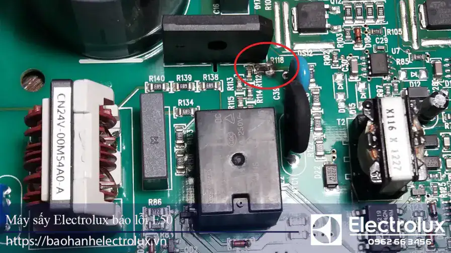 Máy sấy Electrolux báo lỗi E50