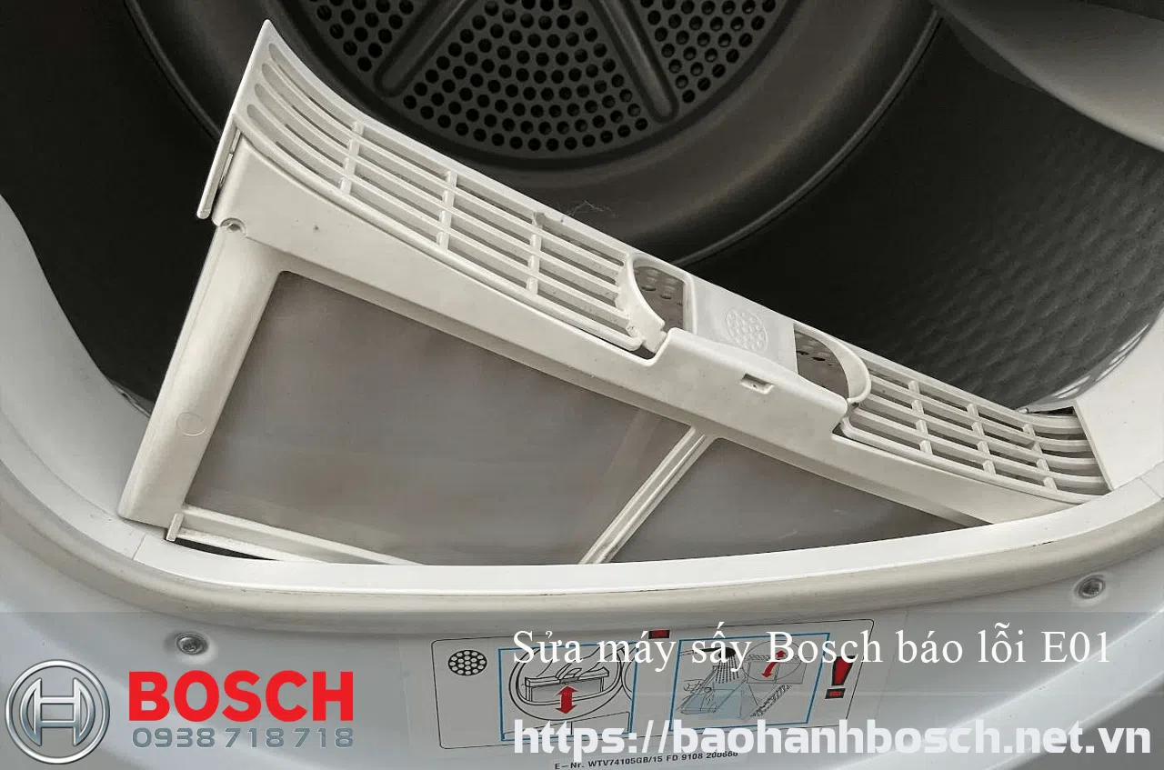 Máy sấy Bosch báo lỗi E01
