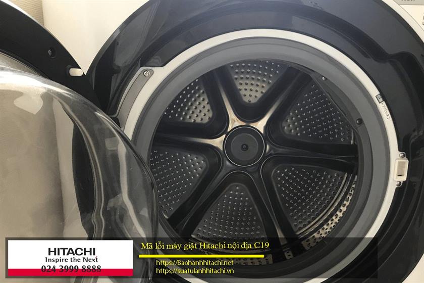 lỗi C19 máy giặt Hitachi nội địa