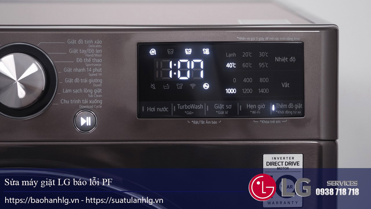 Efficient LG washing machine fault repair with expert service and warranty support. Professional diagnostics and quick fixes for LG PF error code. Contact us at 0938 718 718.