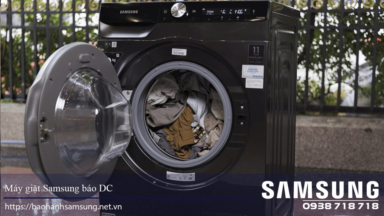Máy giặt Samsung báo DC, thiết bị gia dụng hiện đại, hoạt động hiệu quả, phù hợp cho không gian gia đình, dịch vụ sửa chữa, bảo trì máy giặt Samsung Uy tín tại Nguyên Dương.