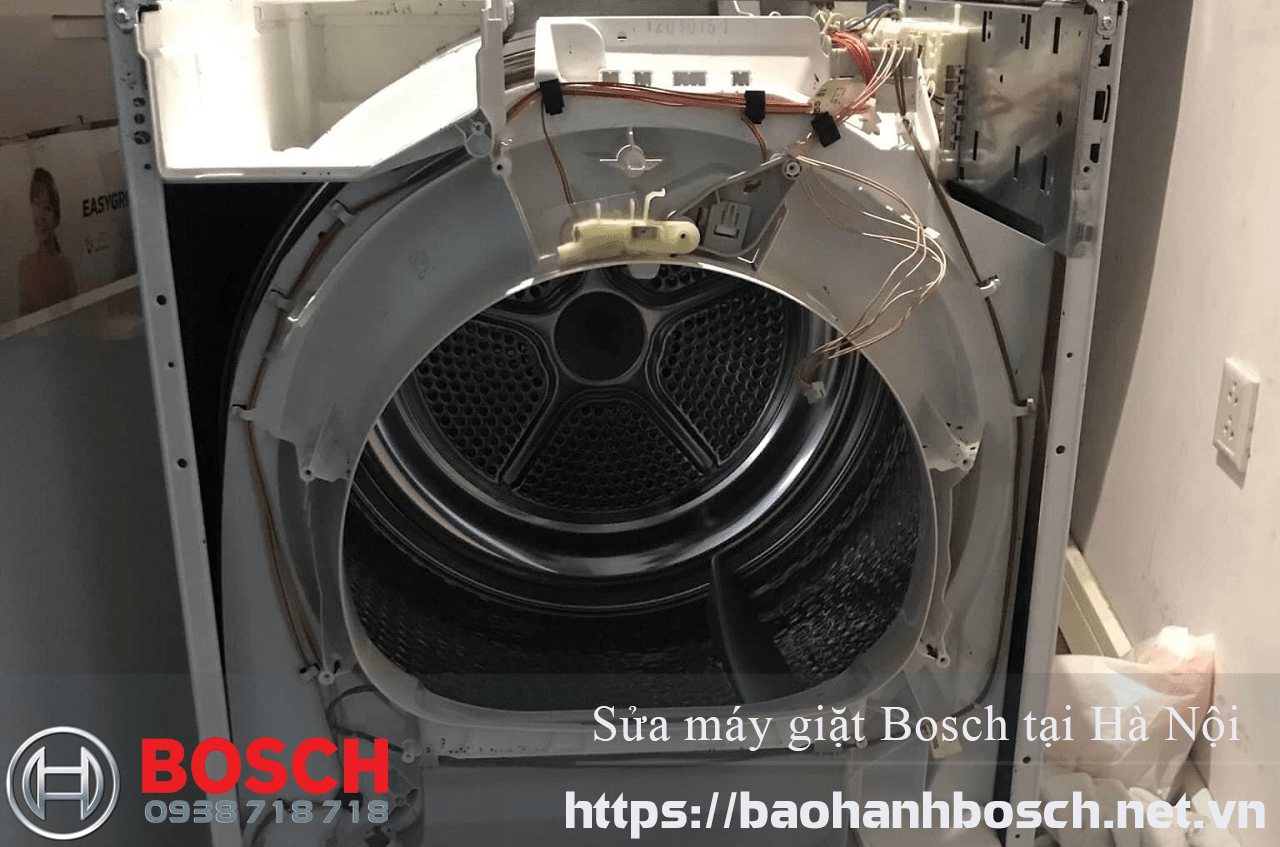 Lồng máy giặt Bosch đang tháo ra bảo trì và sửa chữa tại Hà Nội, dịch vụ bảo hành Bosch uy tín, chuyên nghiệp, đảm bảo chất lượng, linh kiện Uy tín.