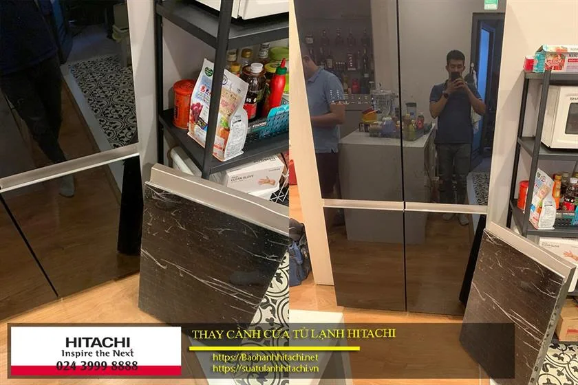Thay cánh tủ lạnh Hitachi