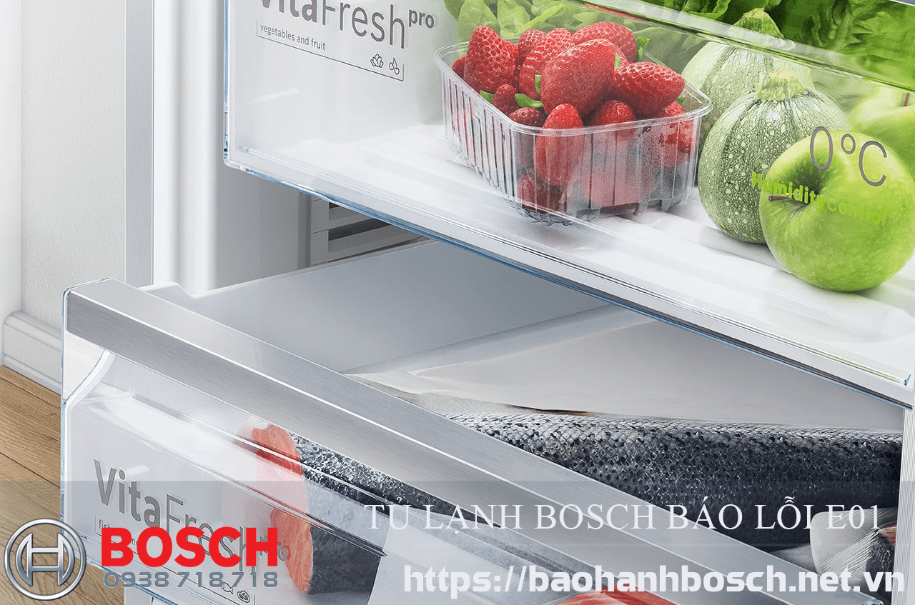 Tủ lạnh Bosch báo lỗi E01