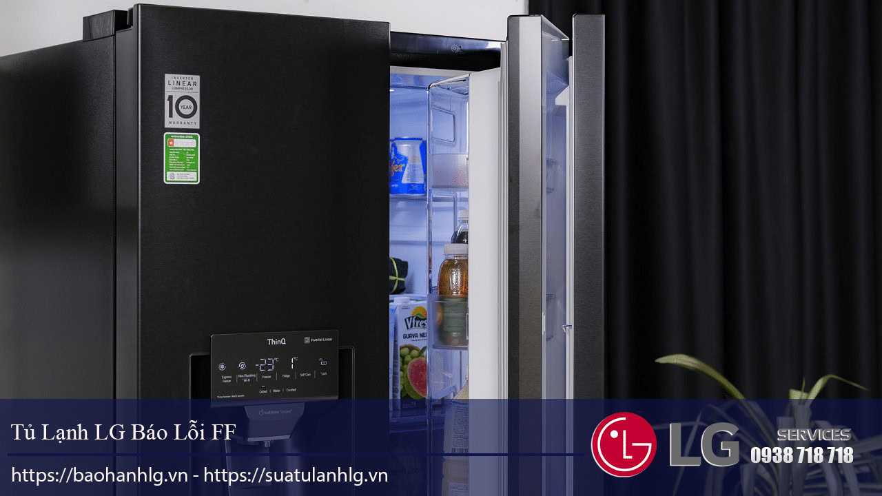 High-efficiency LG refrigerator with error notification and smart cooling technology for optimal food preservation.