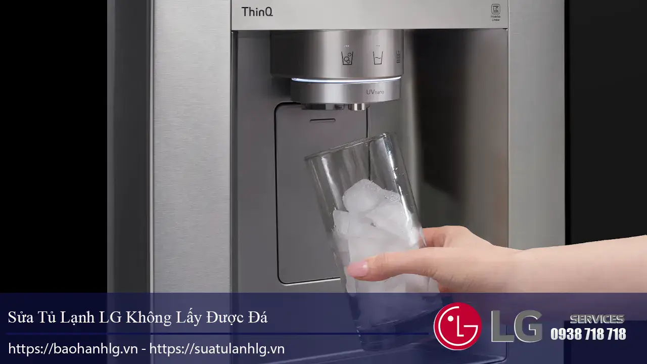 Ice dispenser repair LG refrigerator no ice delivery problem.