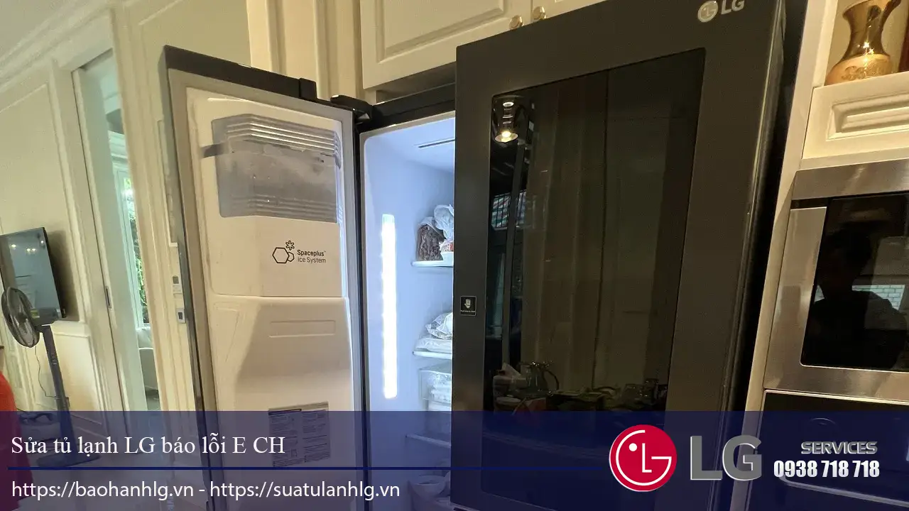Tủ lạnh LG báo lỗi E CH 