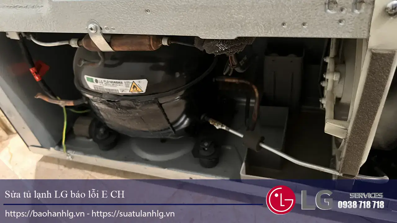 Tủ lạnh LG báo lỗi E CH 