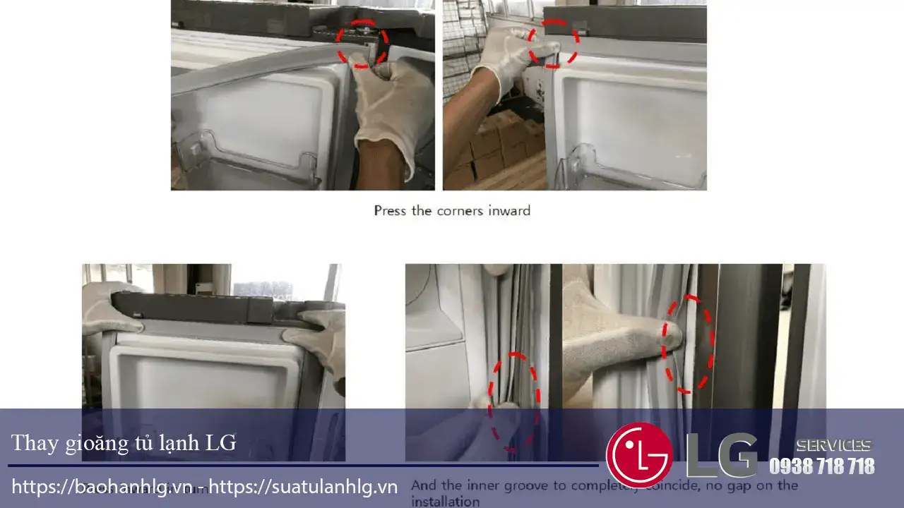 Thay gioăng tủ lạnh LG