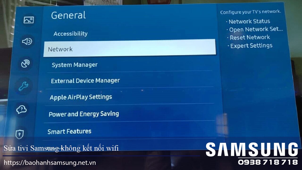 Lỗi tivi Samsung không kết nối wifi, sửa tivi Samsung không dây, dịch vụ sửa chữa tivi tại Nguyễn Dương 0988 177 888.