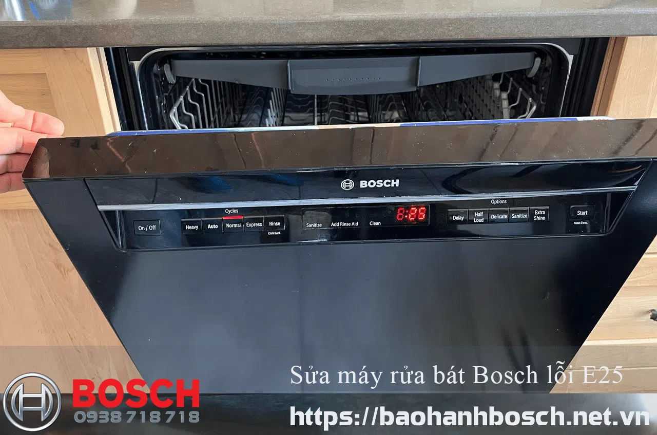 Lỗi máy rửa bát Bosch E25, dịch vụ sửa máy rửa bát Bosch Uy tín, bảo hành uy tín tại tpHCM và toàn quốc. Liên hệ Hotline 0938 718 718 để được hỗ trợ nhanh chóng.