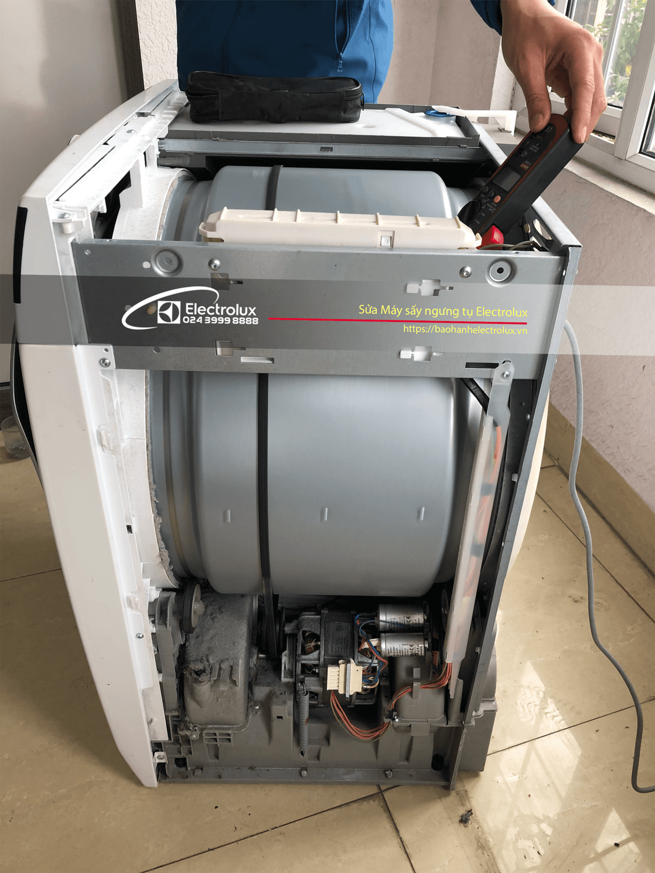 Sửa máy sấy ngưng tụ, máy sấy bơm nhiệt và máy sấy thông hơi Electrolux