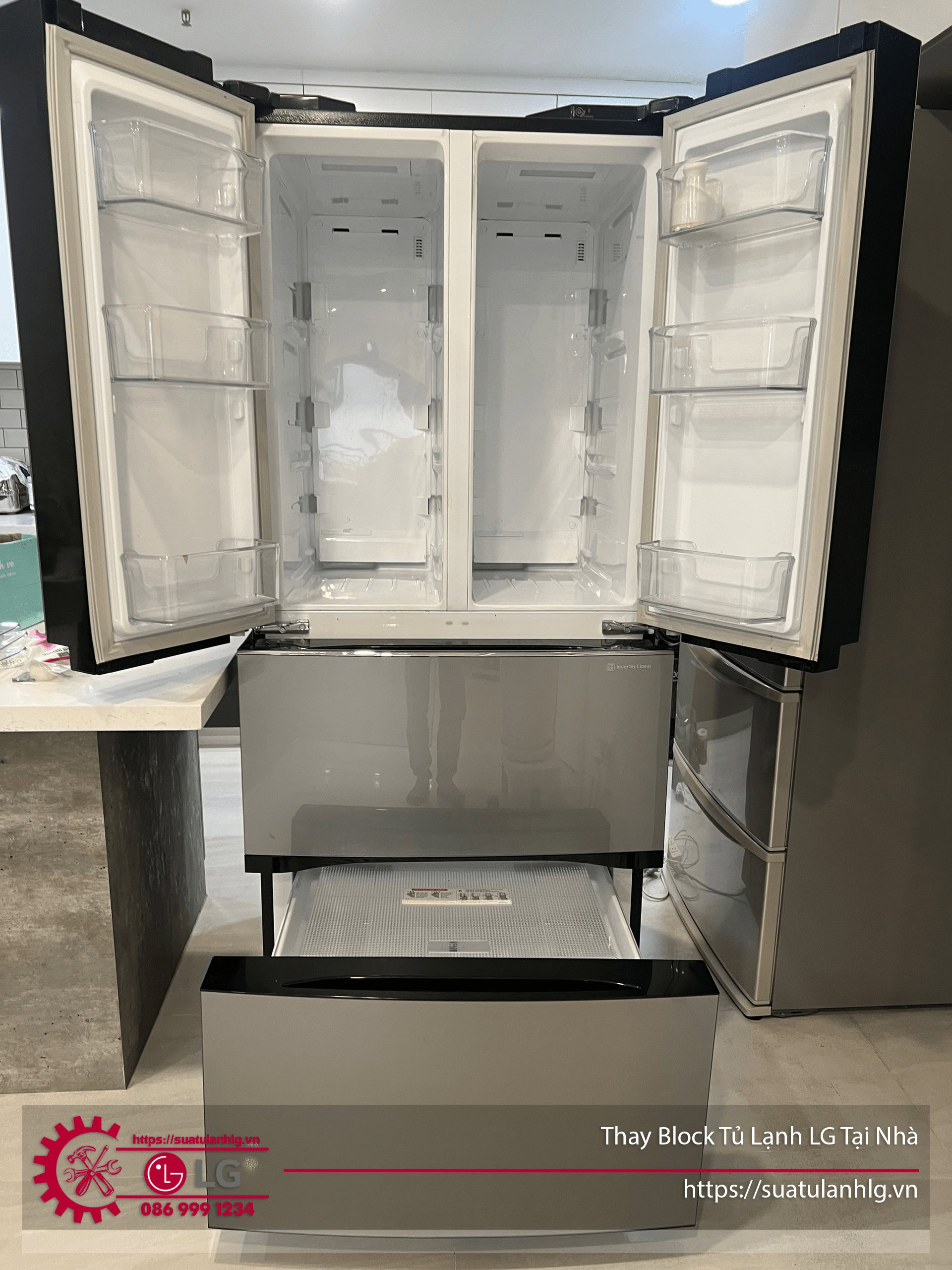 Sẽ phải thay block tủ lạnh LG nếu muốn tủ lạnh hoạt động bình thường khi block hỏng
