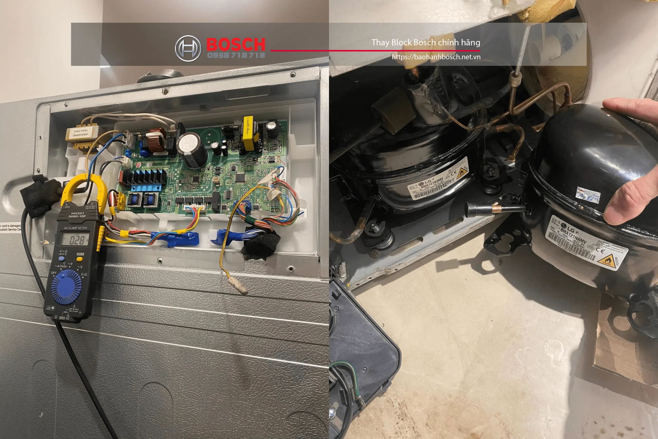 Linh kiện máy lạnh Bosch, hệ thống bảo hành Uy tín, sửa chữa và thay thế block máy lạnh Bosch chuẩn, chất lượng cao tại địa chỉ uy tín.