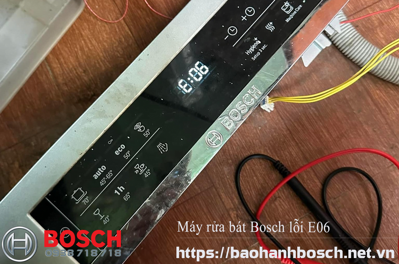 Máy rửa bát Bosch lỗi E06, hướng dẫn sửa chữa và bảo hành Uy tín tại trung tâm Bosch.