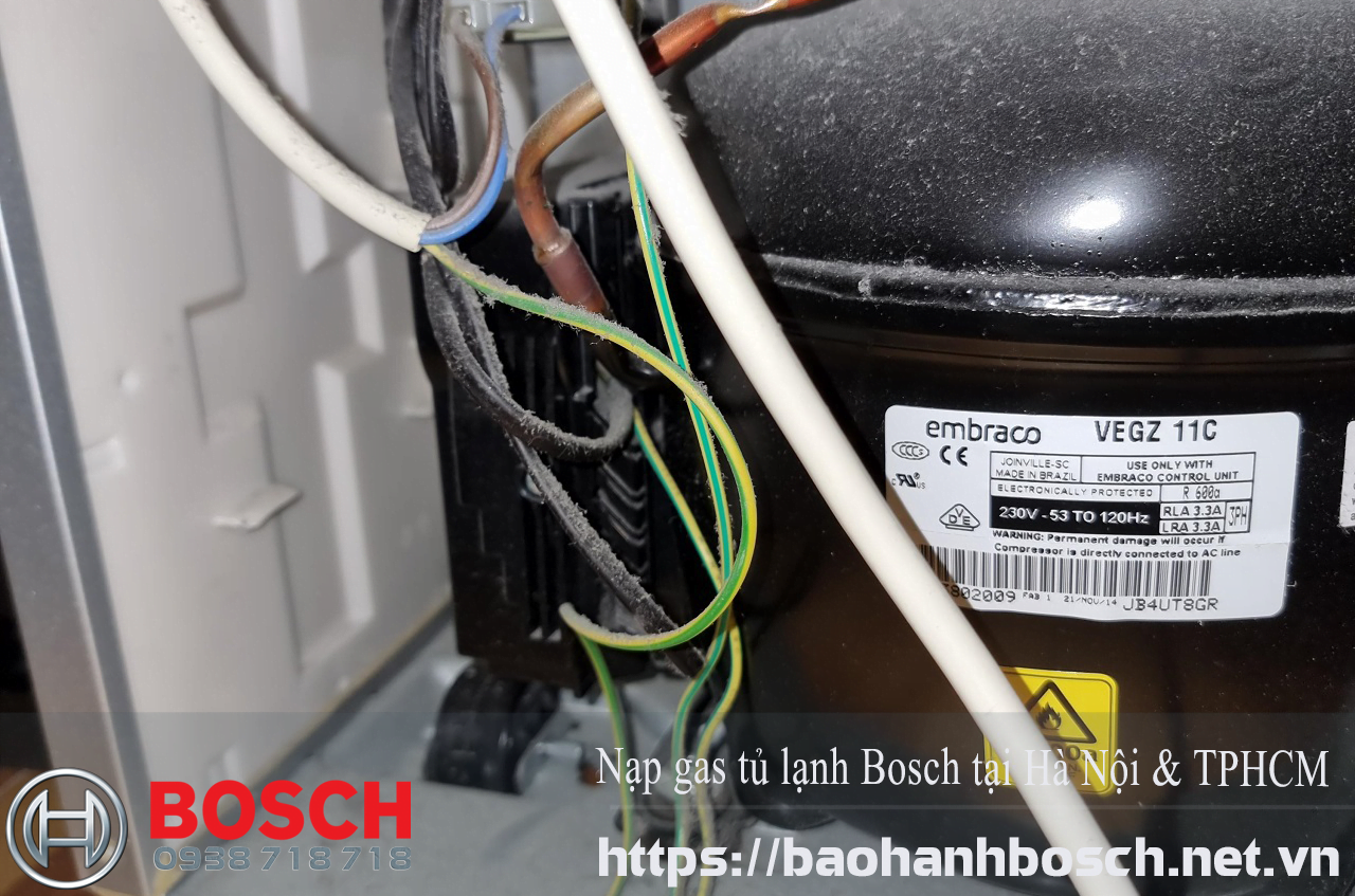 Thay gas tủ lạnh Bosch