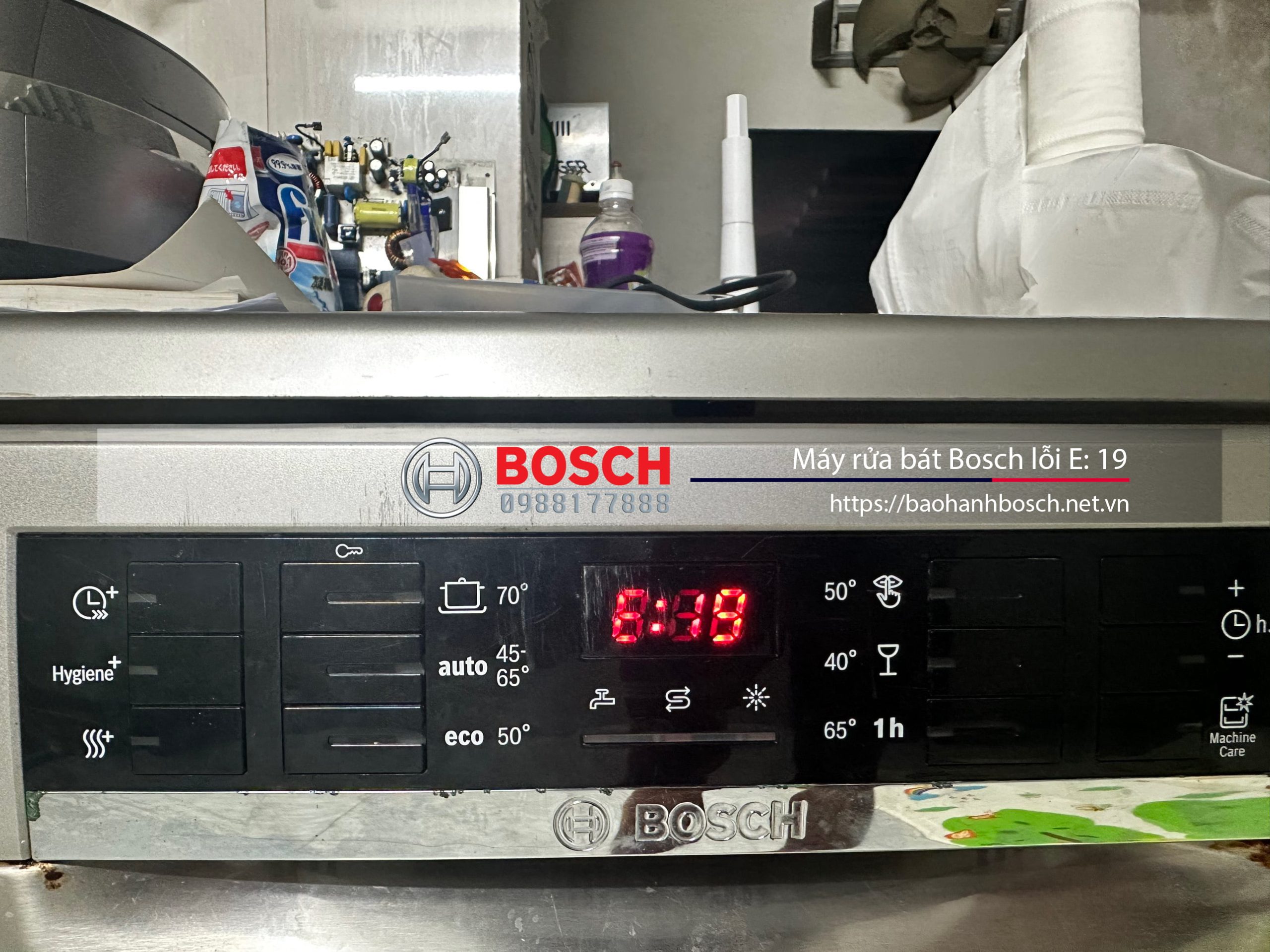Máy rửa bát Bosch Uy tín, bảo hành uy tín, dịch vụ sửa chữa lỗi E 19, đảm bảo hoạt động bền bỉ, hiệu quả, liên hệ hotline 0981778888.