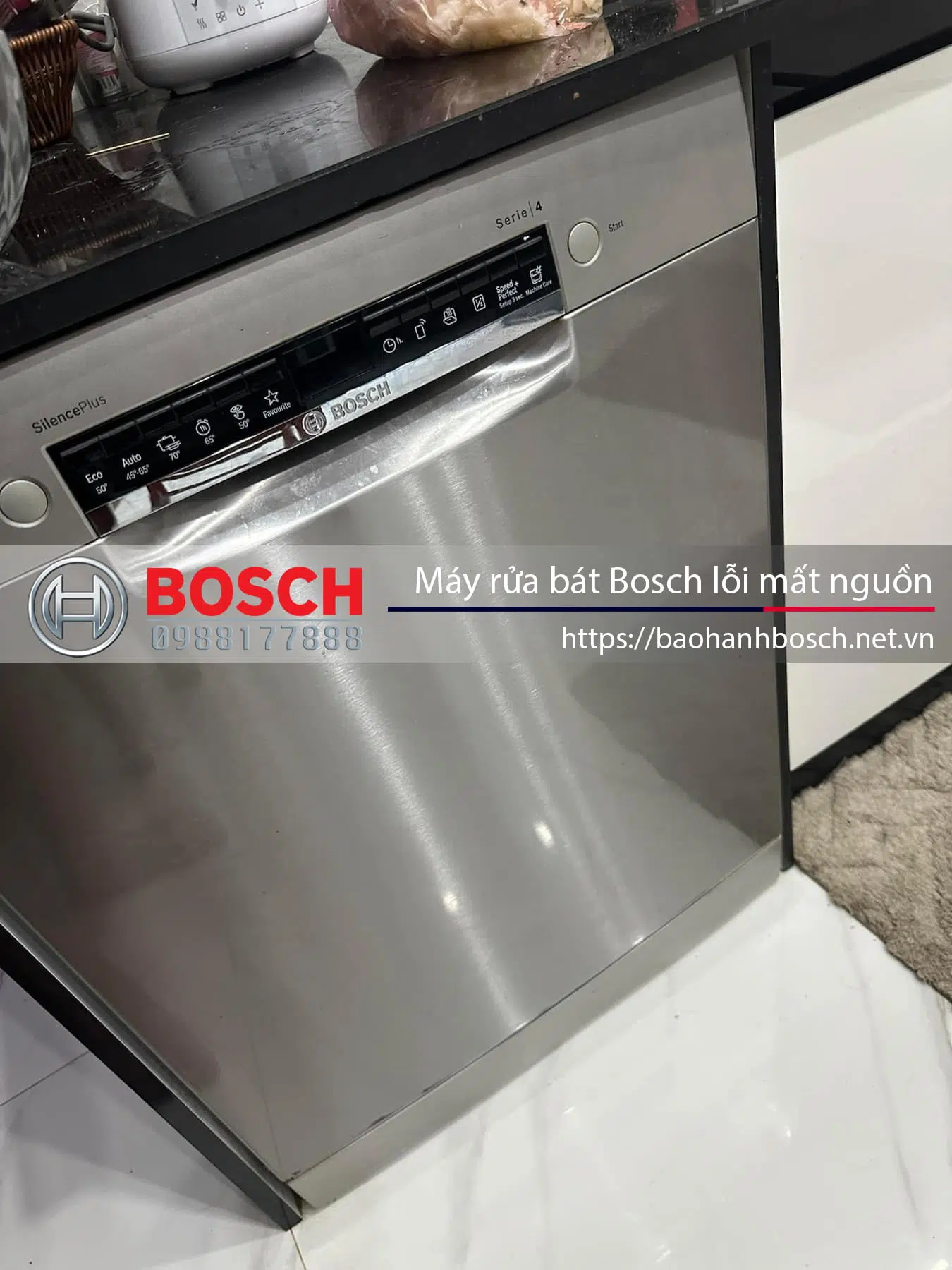 Máy rửa bát Bosch lỗi không lên nguồn