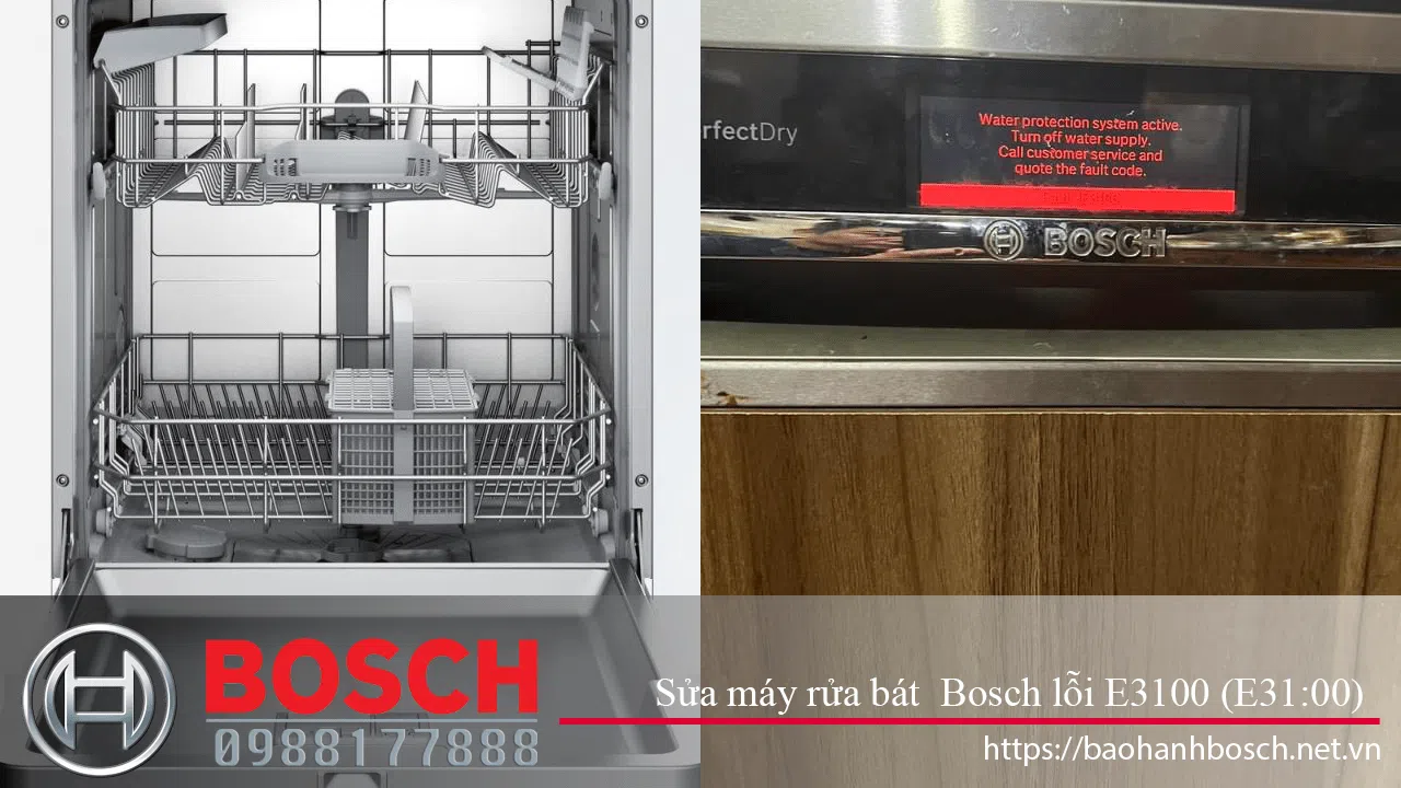 Lỗi E31-00 máy rửa bát Bosch