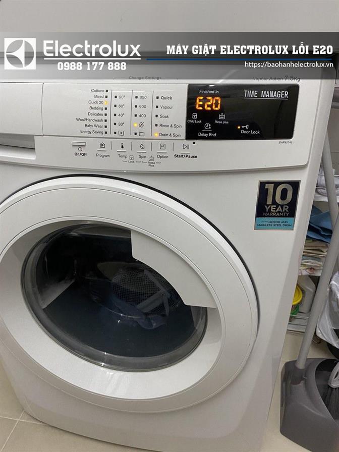 Lỗi E20 Máy giặt Electrolux