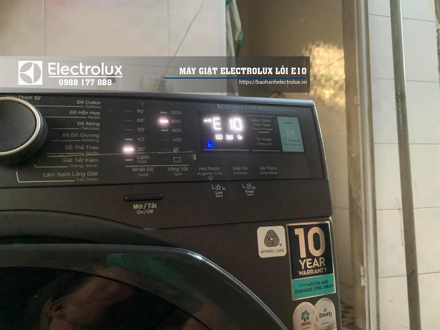 Máy giặt Electrolux bị lỗi E10