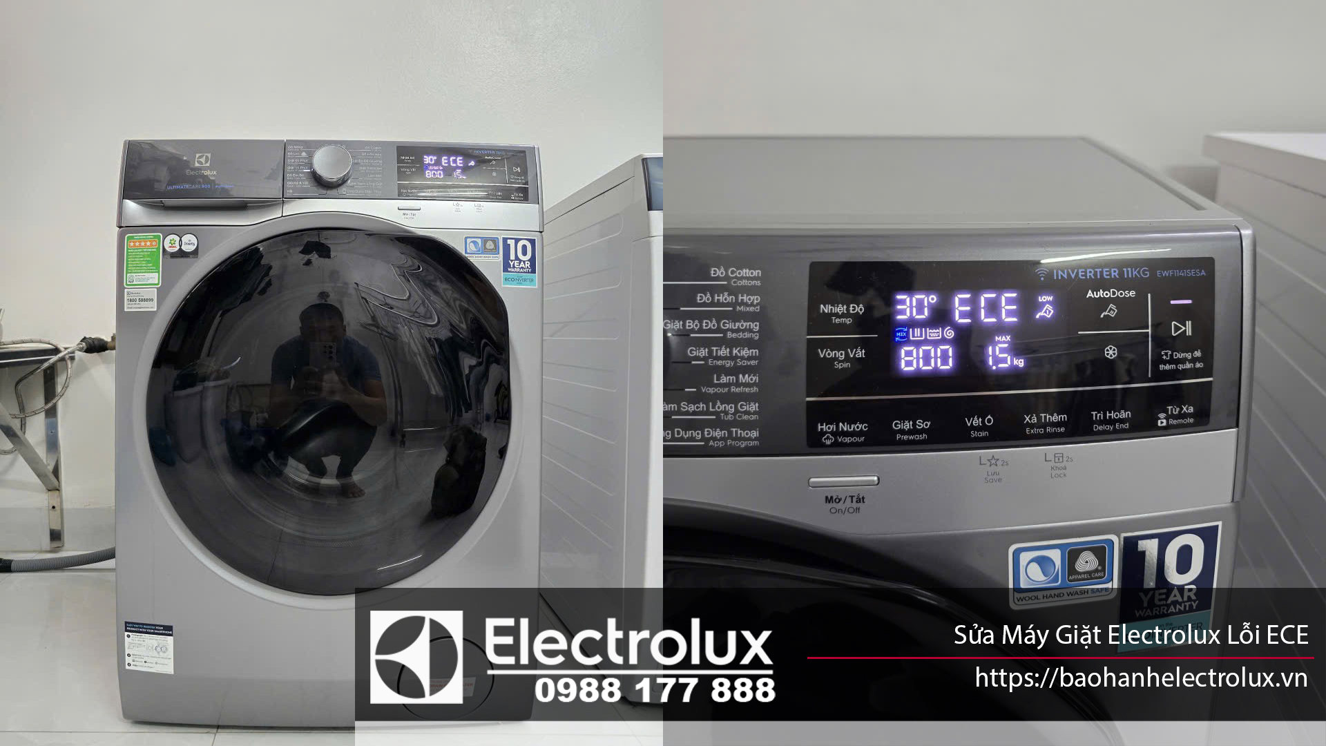 Sửa máy giặt Electrolux lỗi ECE