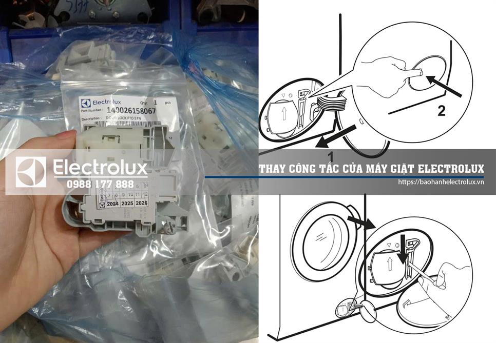 khoá cuửa, công tắc cửa máy giặt Electrolux