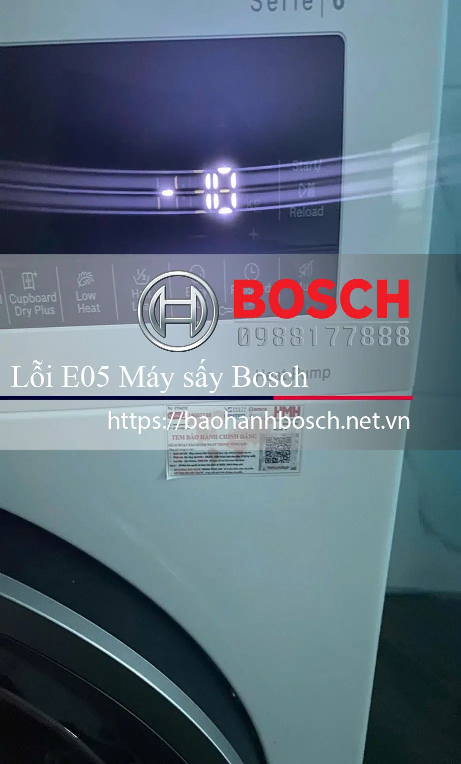 Khắc phục lỗi E05 máy sấy Bosch như thế nào?