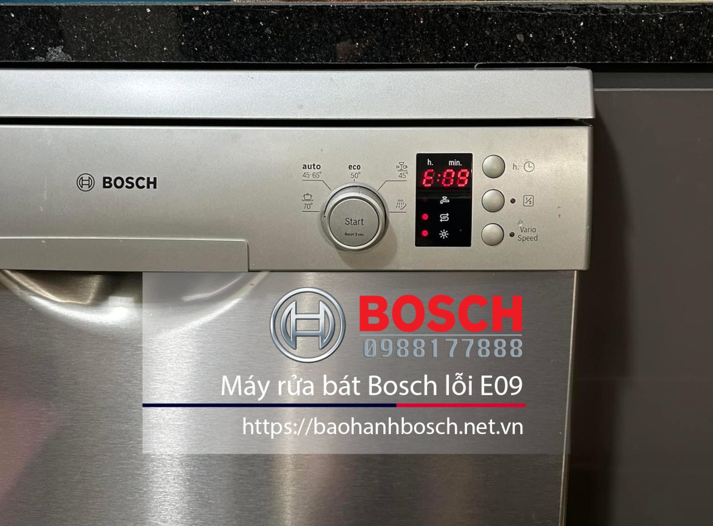 Chương trình bảo hành máy rửa bát Bosch, dịch vụ sửa chữa và hỗ trợ lỗi E09, đứng đầu bởi bảo hành Bosch Uy tín tại Việt Nam.