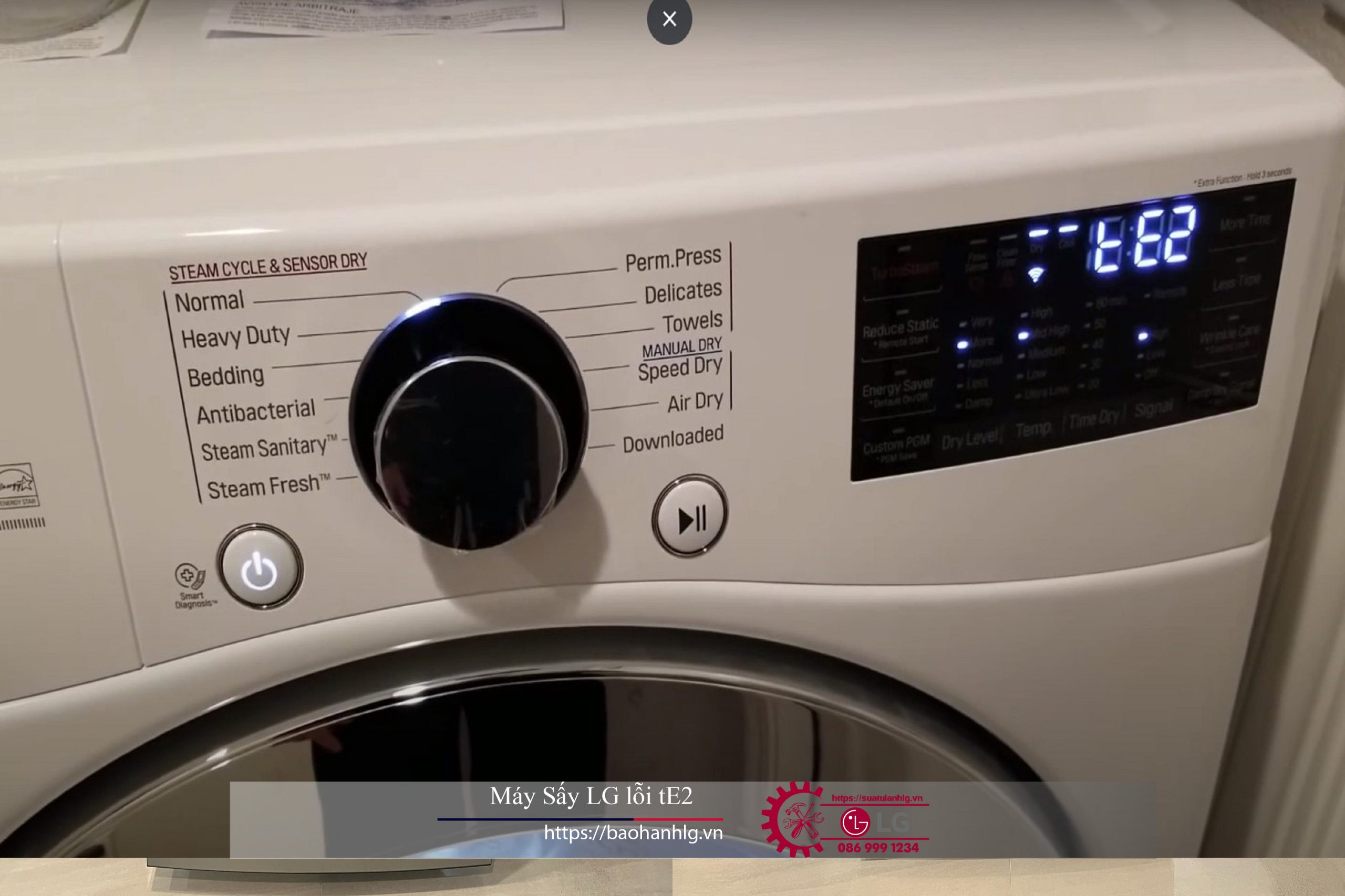Cảm biến hỏng khiến máy sấy LG lỗi tE2